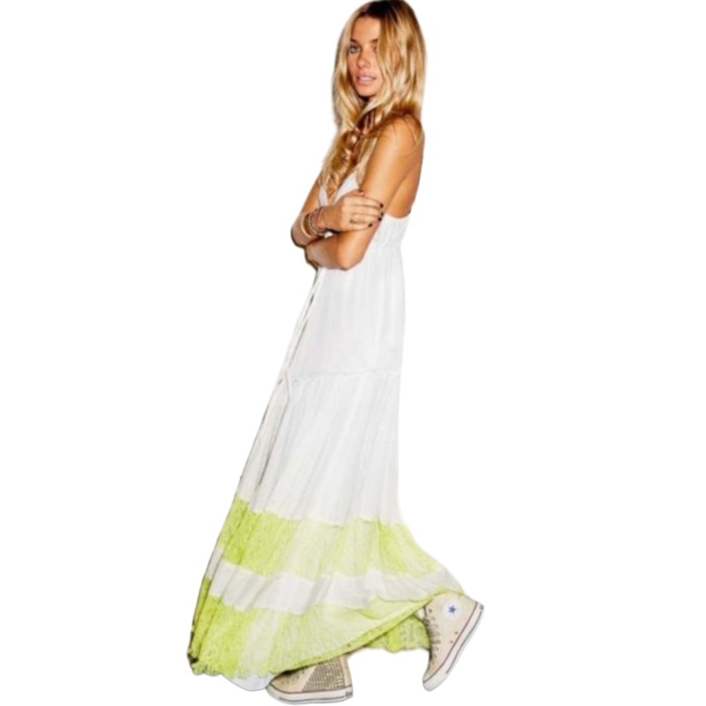 Zara Maxi Dress With Lace Inserts